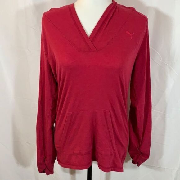 Puma Pink Hooded Sweater Top with Hood - Picture 1 of 7